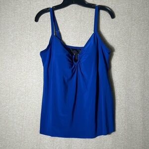 Miraclesuit Tankini Womens 16 Zing Blue Padded Wireless Adjustable Beach Resort